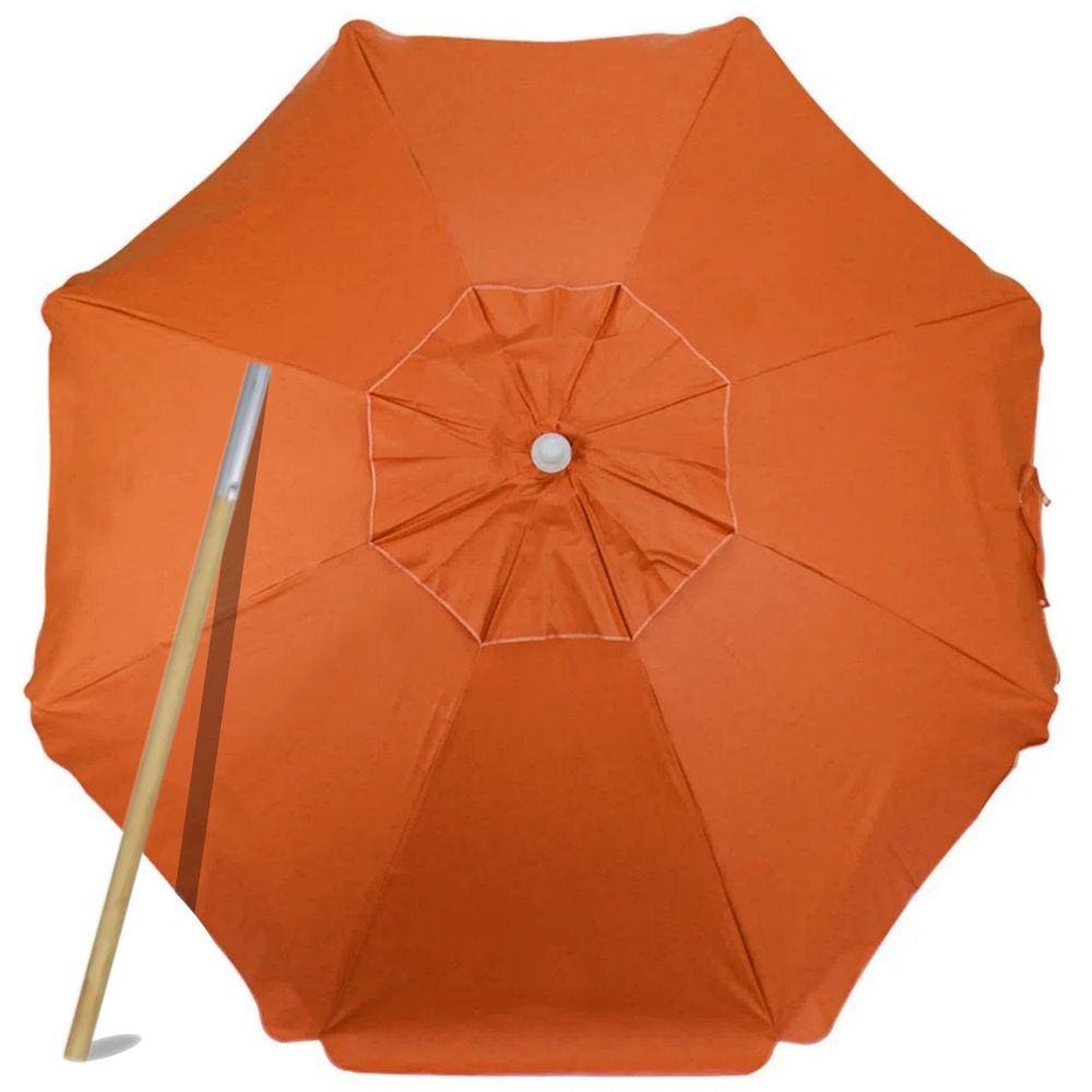 Guarda Sol Reforçado Praia Madeira E Bagum 1,8m De Qualidade