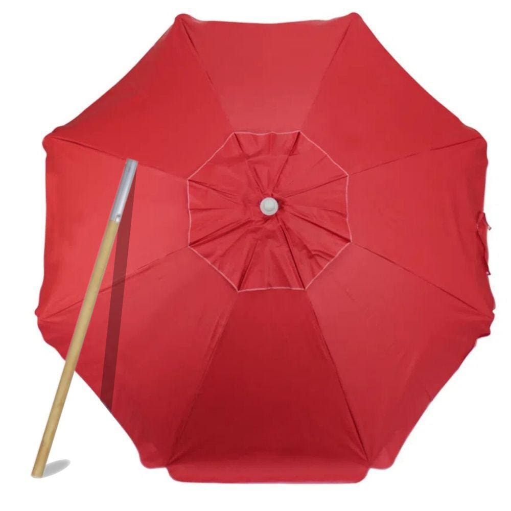 Guarda Sol Reforçado Praia Madeira E Bagum 1,8m De Qualidade