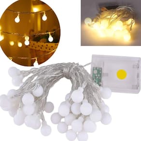Cordão Luminoso Fio Led 3M Luminária Luz 20 Bolas Decoração