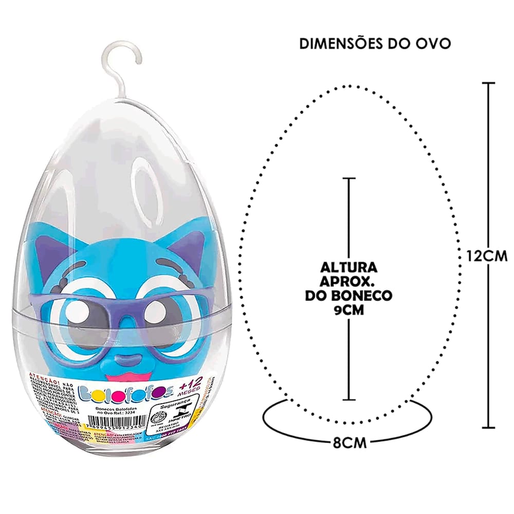 Boneco Turma dos Bolofofos Sophie no Ovo de Páscoa 12cm