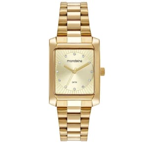 Relogio Mondaine Feminino Ref: 32480lpmvde1 Retangular Dourado