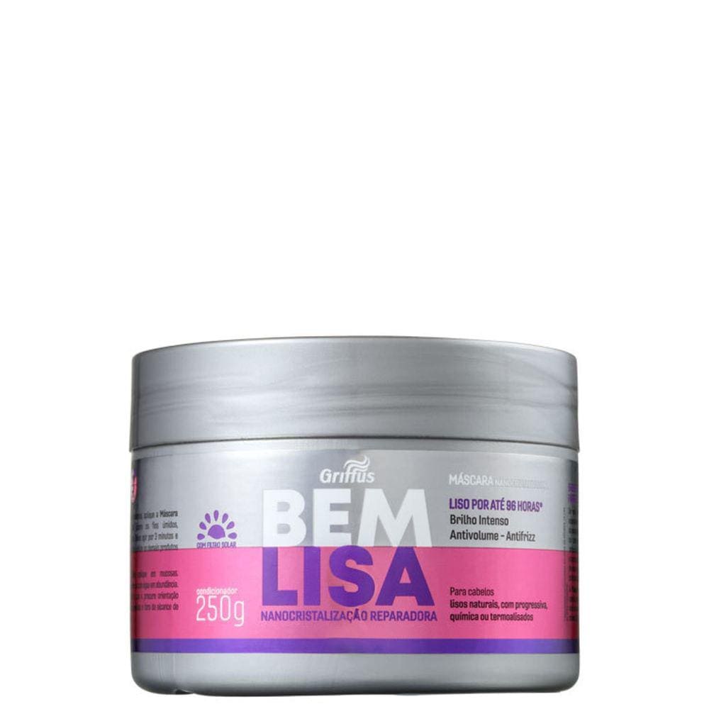 Griffus Bem Lisa Nanocristalizadora - Máscara Capilar 250g