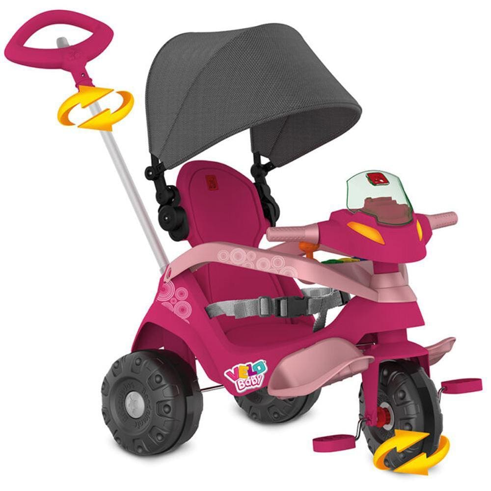 Triciclo Velobaby Disney - Minnie Bandeirante Rosa - Compre Agora