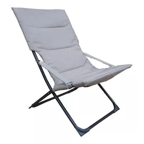 Cadeira De Aço Reclinavel Com Almofada 93x63x82cm Até 110kg