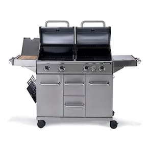 Churrasqueira Gás Dupla American Aço Inox Led 4 Queimadores