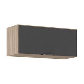 Armário de Cozinha Aéreo 01 Porta 70 cm Firenze Avena Grafito Demóbile