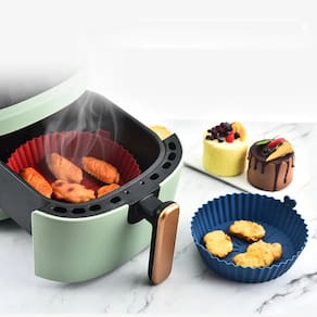 Forma de Silicone para Air Fryer 20 cm prepare alimentos saudáveis e práticos com muito mais facilidade