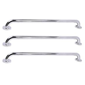 Alça Barra De Apoio 70Cm Inox Kit 3 Unidades Deficiente Idoso Anti Queda Corrimao
