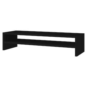 Base Suporte Stand Para Monitor Setup Soft Elevado 65x15cm em 100% MDF Preto - Abmaza