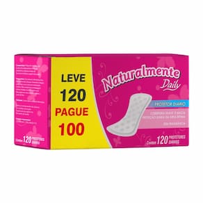 Absorvente Naturalmente Proteção Diária Daily - 120 Unidades