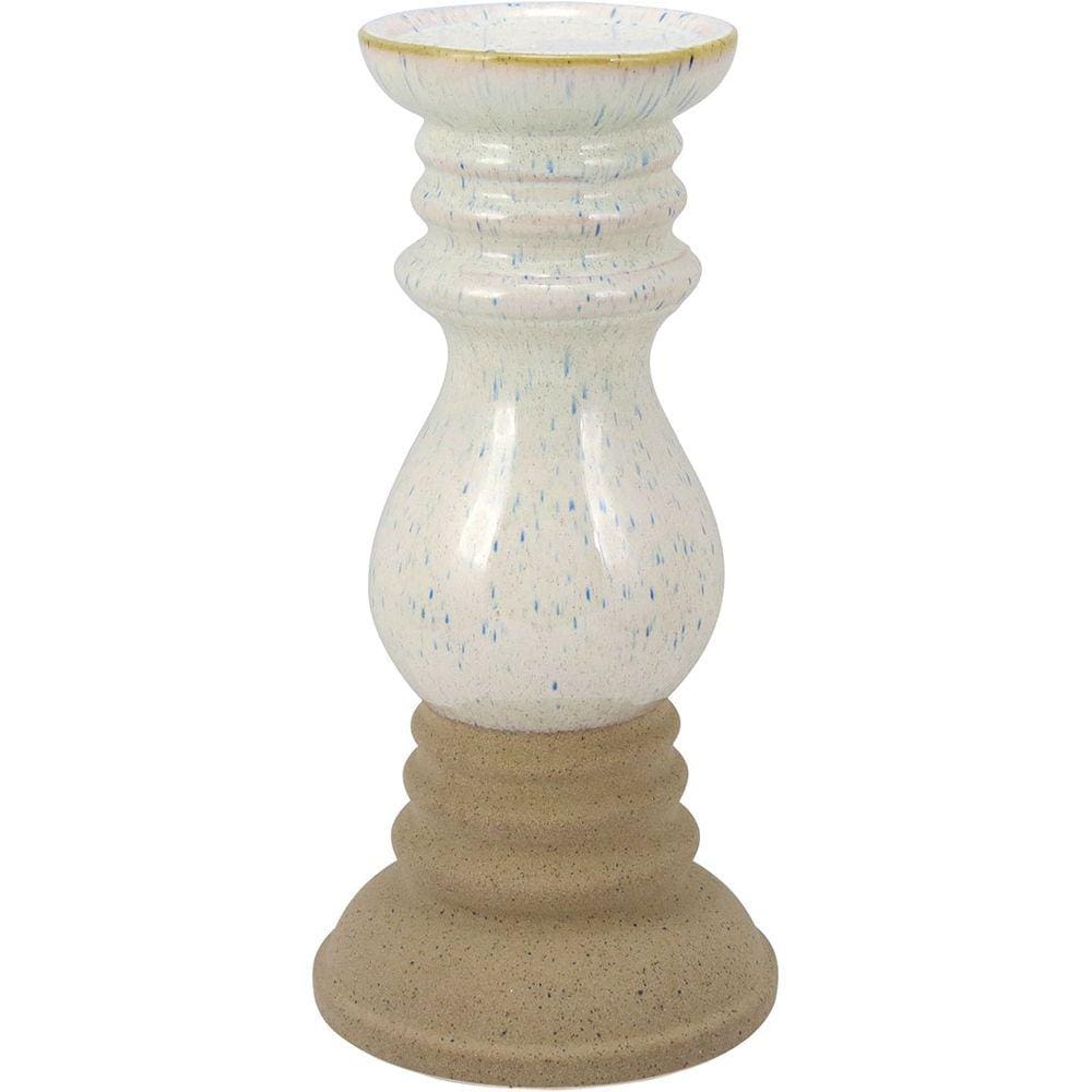 FAHIMA CASTIÇAL 43x20x20cm CERÂMICA BEGE