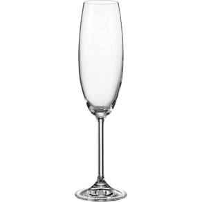 BOHEMIA GASTRO TAÇA CHAMPANHE 24x6x6cm 230ml CRISTAL TRANSP 6PÇ
