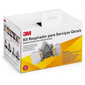 Kit Respirador Mascara 6200 Serviços Gerais 3M