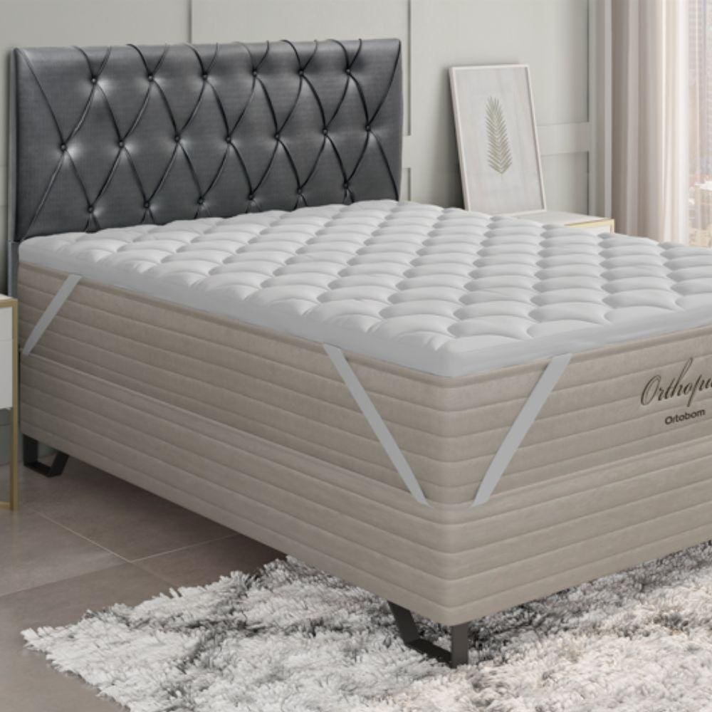 Pillow Top Ortobom 100% Algodão Queen Espuma Confort 1,98 X 1,60 Metros