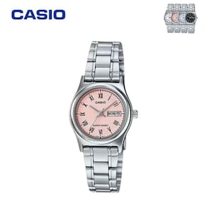 Relógio Casio Feminino Collection Clássico Casual Pequeno Analógico Prata LTP-V006D