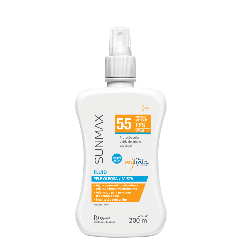 Sunmax Fluid FPS 55 - Protetor Solar 200ml