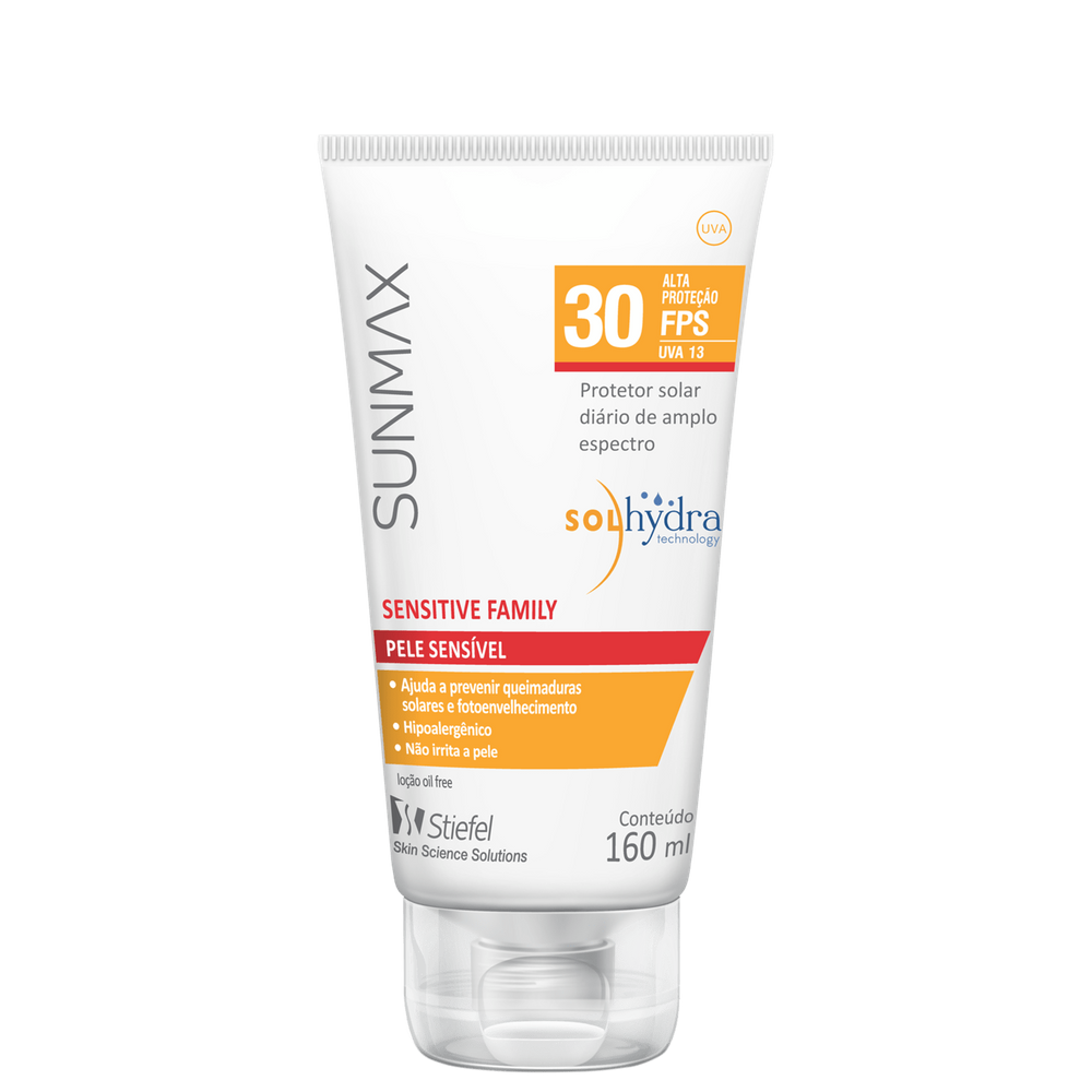 Sunmax Sensitive FPS 30 - Protetor Solar 160ml