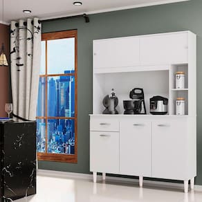Cozinha Ambiente Kit Duda 120 cm Branco - Poquema