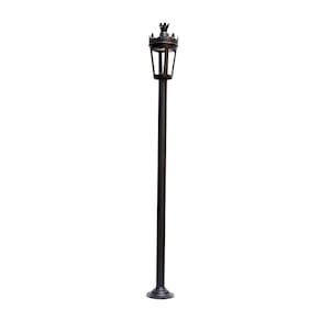 Poste Colonial de Jardim Ouro Preto Led de Alumínio 372cm