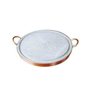 Pedra para Carnes Pedra Sabão com Alça de Cobre 25 Cm