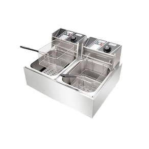 Fritadeira Elétrica 2 Cubas Aço Inox 12 Litros 220v 5000W