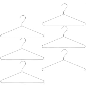 Kit 6 Cabides de Roupa Camisa Cromados Closet Aramado Guarda Roupa para Loja