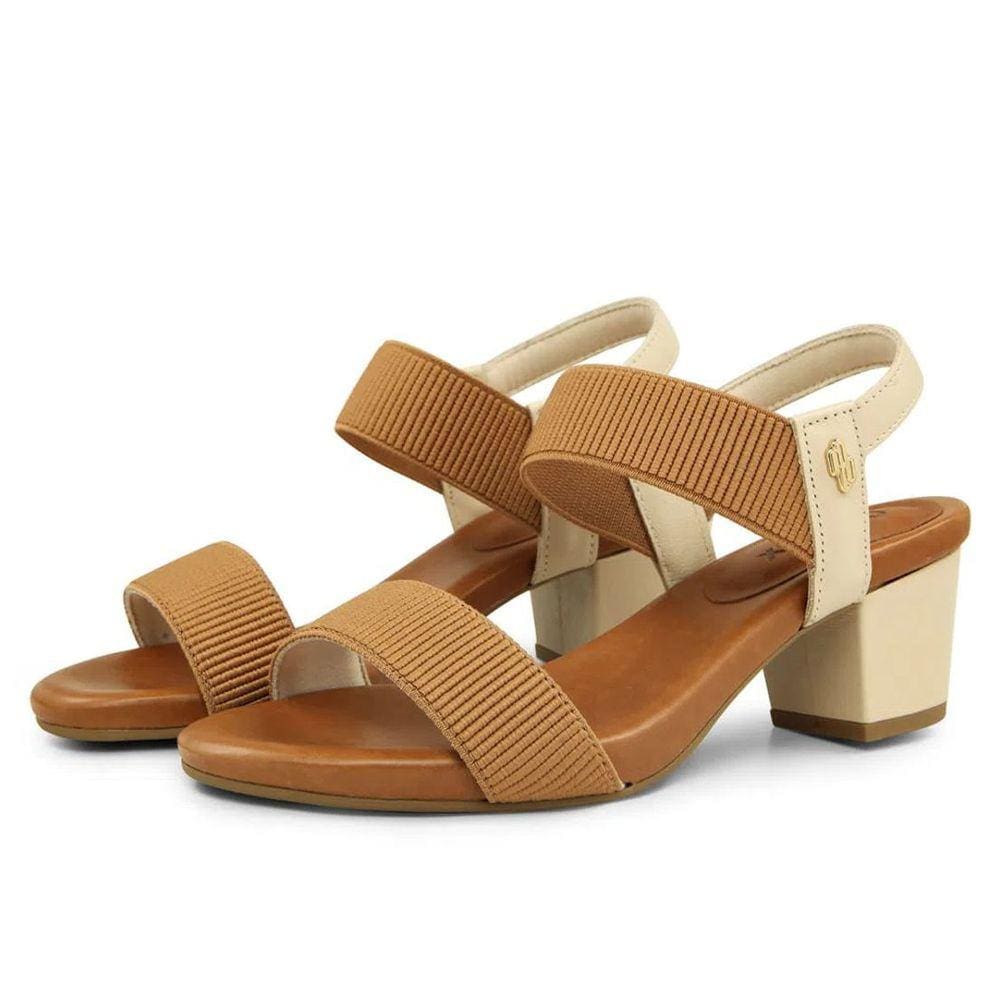 Sandália Salto Bloco Usaflex Elástico Y8204 Conforto
