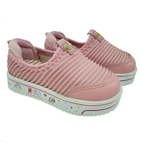 Slip On Infantil Molekinha Tecido Canelado Comfy - Rosa