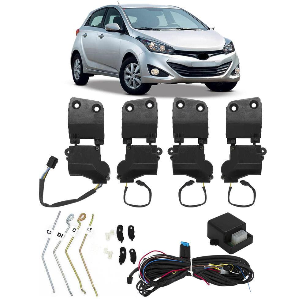 Kit Trava Elétrica Hyundai HB20 2012 até 2019 4 Portas Tragial