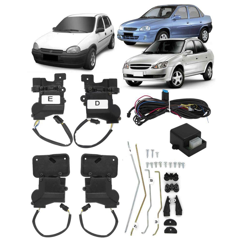 Kit Trava Elétrica Classic Todos Corsa Hatch e Sedan 1994 a 2002 4 Portas Tragial