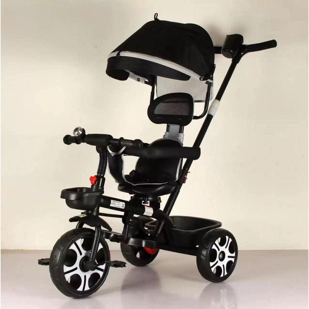 Triciclo Infantil Smart Plus com Empurrador - Preto+Azul