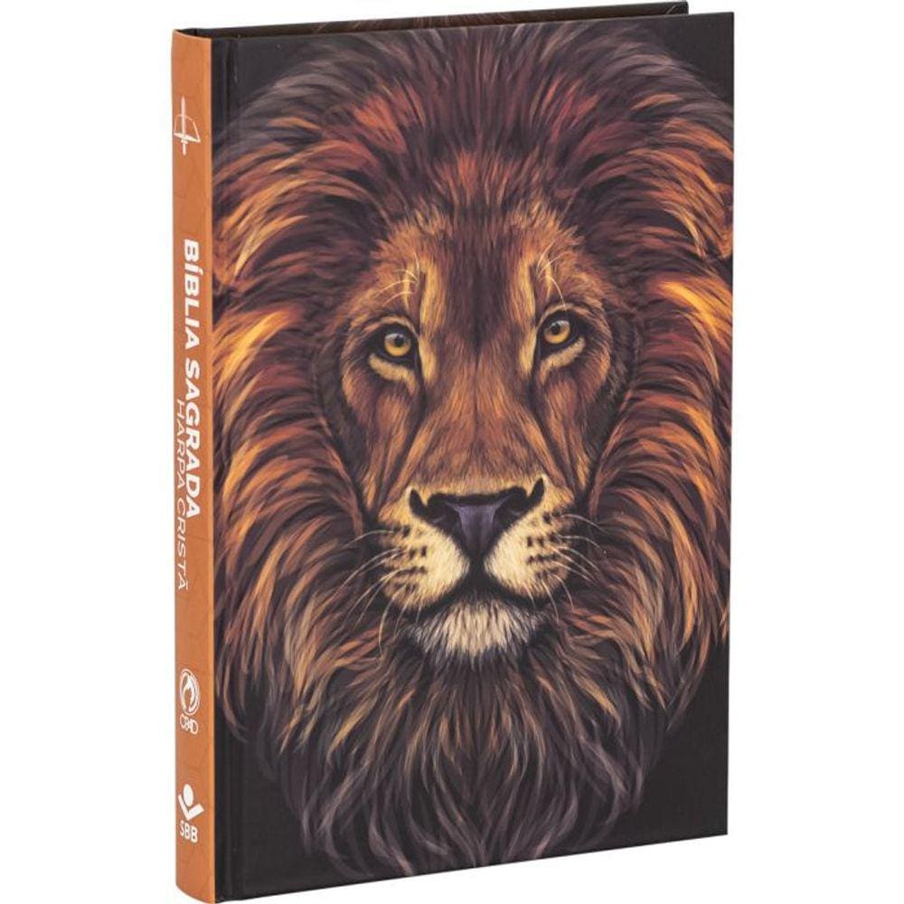 Bíblia Sagrada Leão com Harpa Cristã