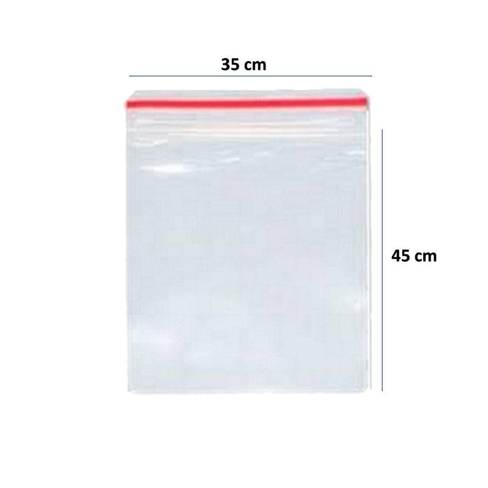 Saquinho Plástico Transparente Fecho Zip 35x45 50 Unidades