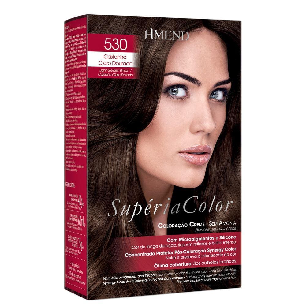 Amend Supéria Color 530 Castanho Claro Dourado - Tonalizante
