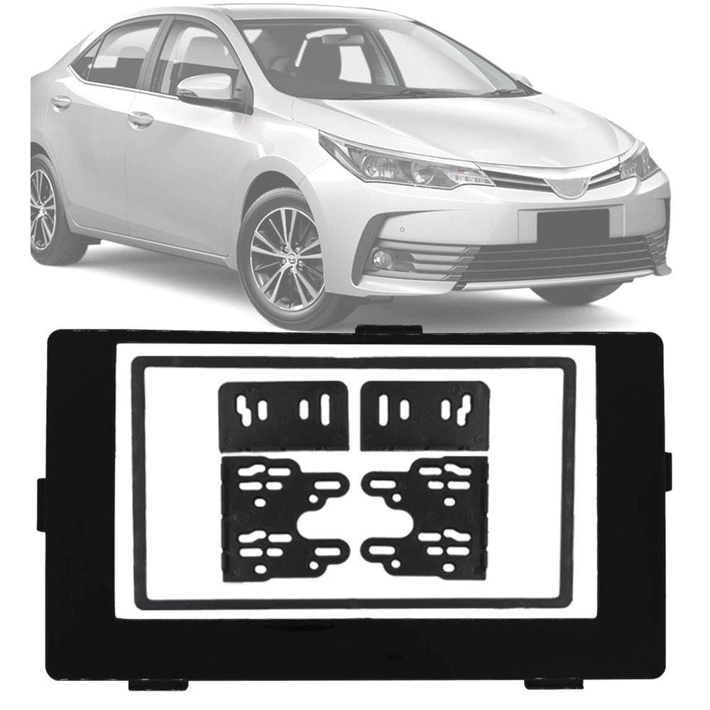 Moldura De Painel 1 E 2 Din Toyota Corolla 2017 2018 2019 Para Cd Dvd 1 E 2 Dins