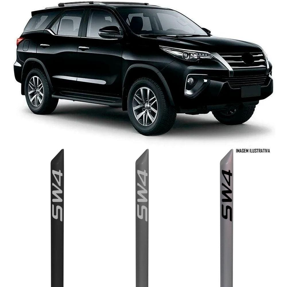 Jogo Friso Lateral Pintado Toyota Hilux SW4 2016 Em Diante
