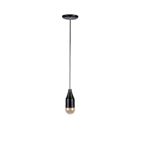 Pendente B/1 Calegari Aluminio Preto Neo Iluminação
