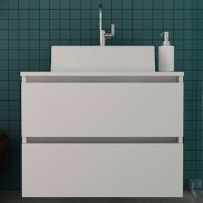 Armário De Banheiro 2 Gavetas Branco Bn3607 - Tecno Mobili