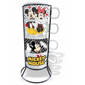 Jogo de Xícaras Empilháveis com Suporte - Mickey