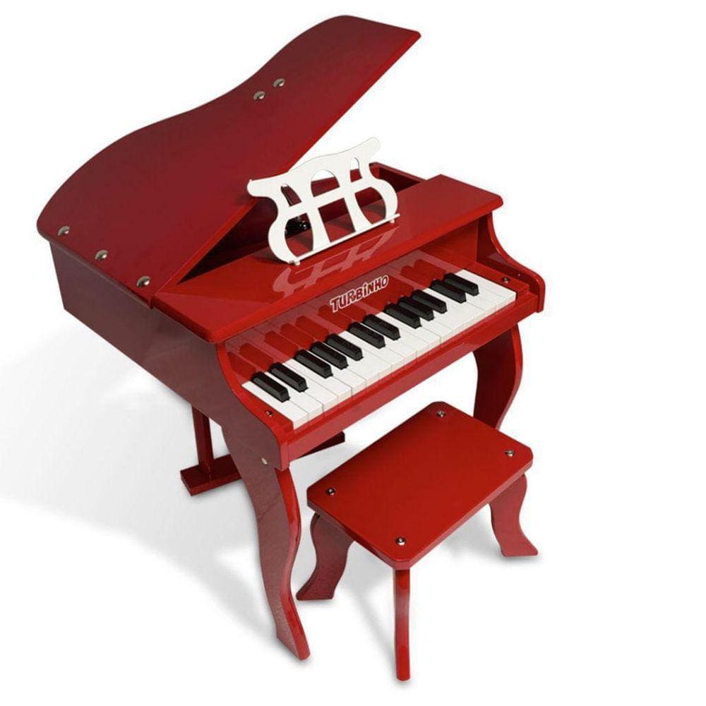 Piano Elétrico Turbo EPIANOWH Infantil 22 Teclas Branco - Casa da Música