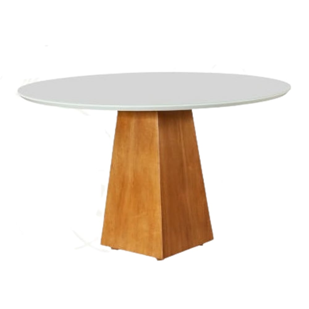 Mesa de Jantar Redonda Base Laminada - Mônaco-1,30 x 1,30 metros - Art Salas