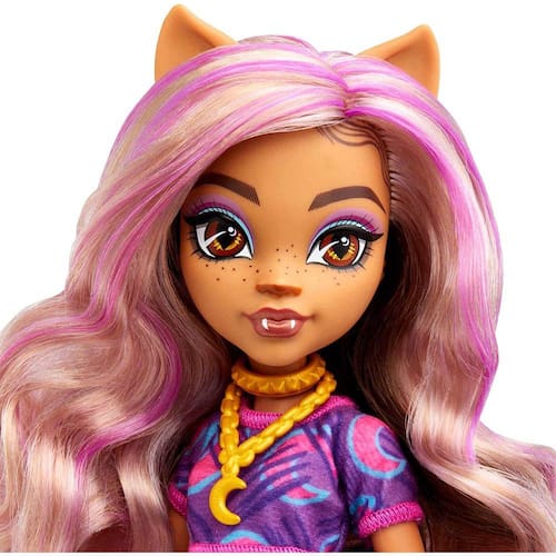 Boneca Monster High Clawdeen Wolf Cabelo Rosa Cachorro de