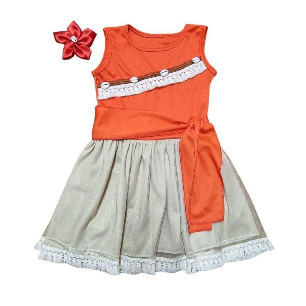 Vestido Moana Fantasia Moana Baby Romper