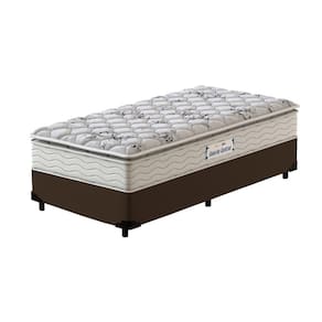 Box Solteiro King Marrom + Colchão de Espuma D33 Probel Guarda-Costas ProEvidence Plus 96x203x63cm