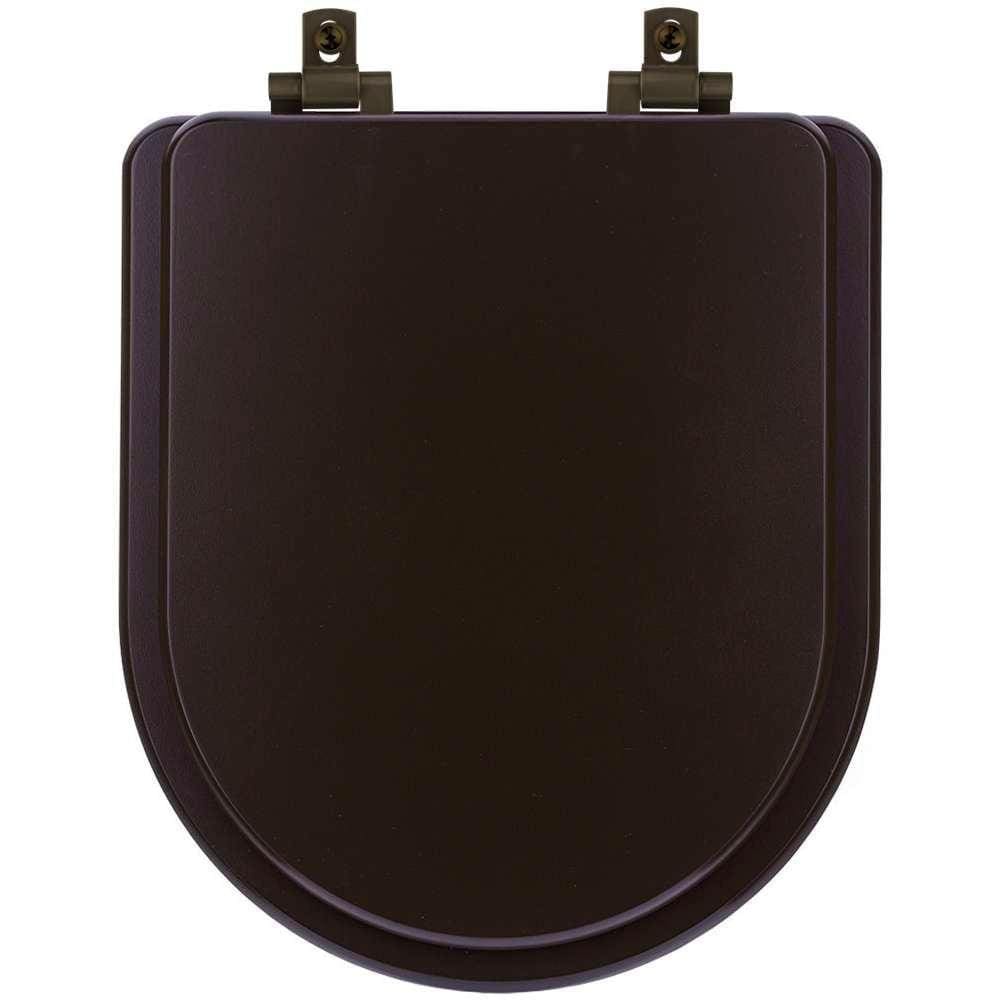 Assento Sanitário Mdf Soft Close Duna Marrom Fosco Para Vaso Deca Com Ferragem Marrom
