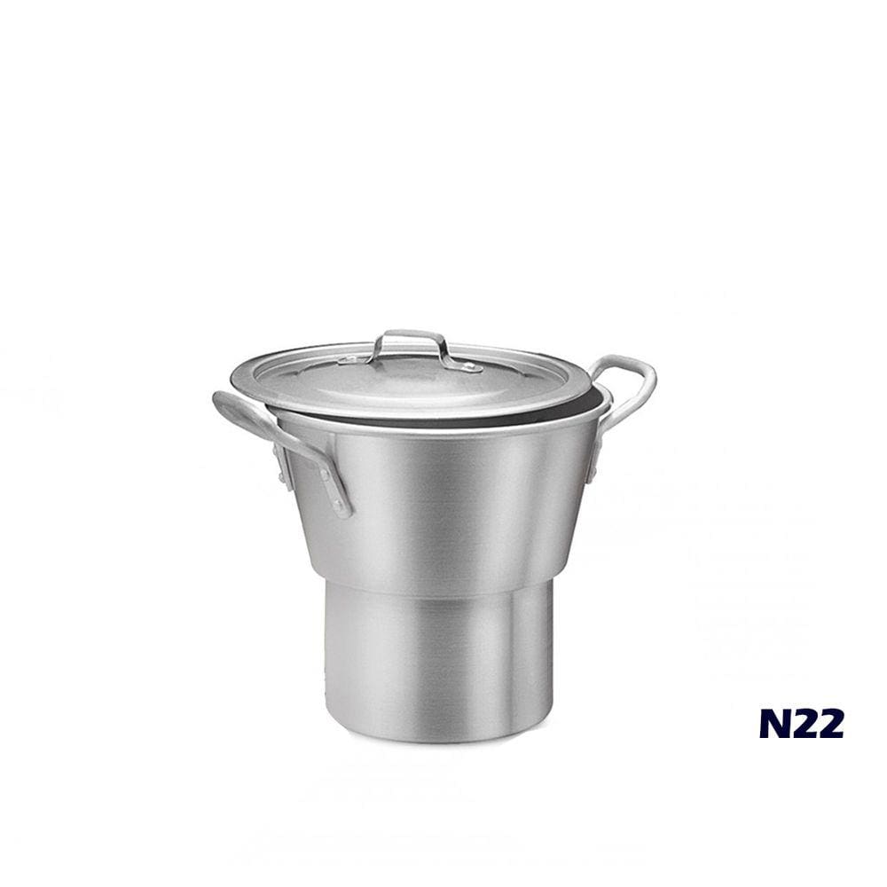Cuscuzeiro de Alumínio com Base e Tampa 1,8 Litros N°22 ABC