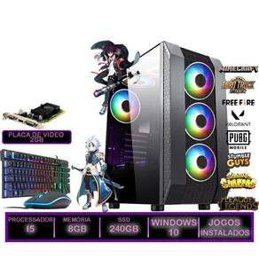 Pc Gamer Barato Intel I5 8gb Ssd 240gb Com Jogos Instalados