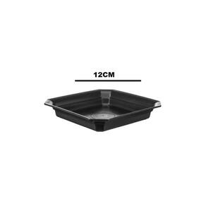 Prato Para Vaso De Planta Quadrado Preto
