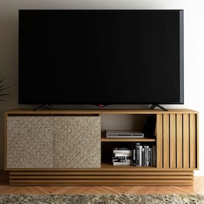 Rack Para Tv Até Xx Polegadas 2 Portas Natural/palha R1480 - Tecno Mobili