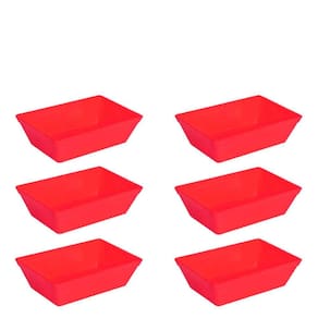 Conjunto de Travessa Stillo 2L 6 Peças Vermelho em Polipropileno Linha Tropical VEM